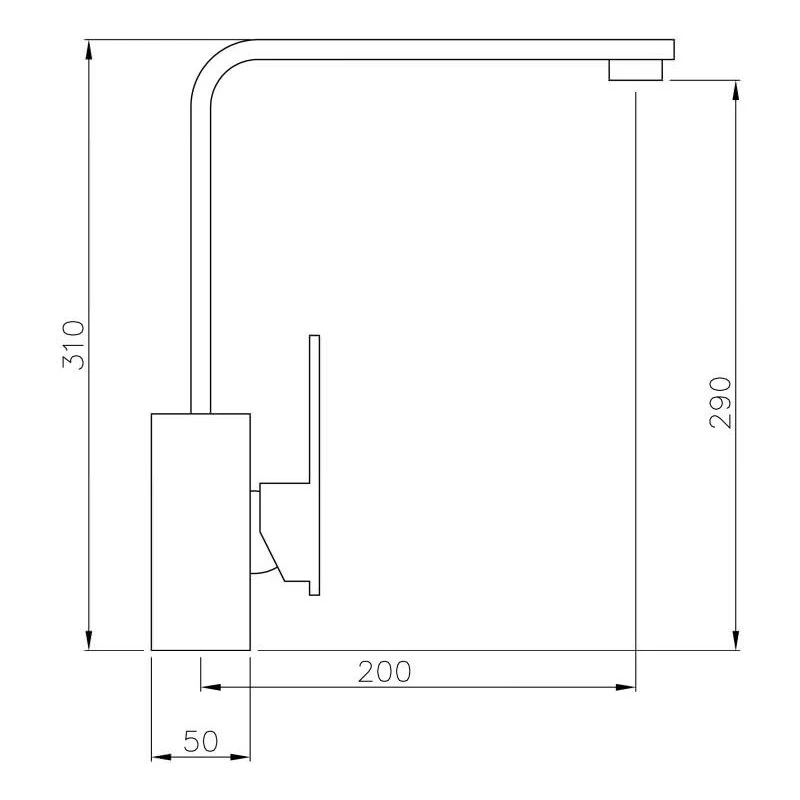 Abode New Media Single Lever Mono Sink Mixer Chrome 4 Abode New Media Single Lever Mono Sink Mixer Chrome - Image 2