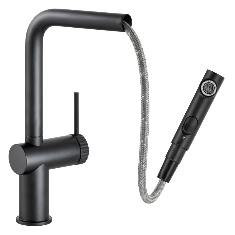 Abode Fraction Pull-Out Kitchen Mixer Tap Matt Black 4 Abode Fraction Pull-Out Kitchen Mixer Tap Matt Black - Image 2