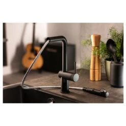 Abode Fraction Pull-Out Kitchen Mixer Tap Matt Black 11 Abode Fraction Pull-Out Kitchen Mixer Tap Matt Black -Deals Bathroom Store abode at2159 4