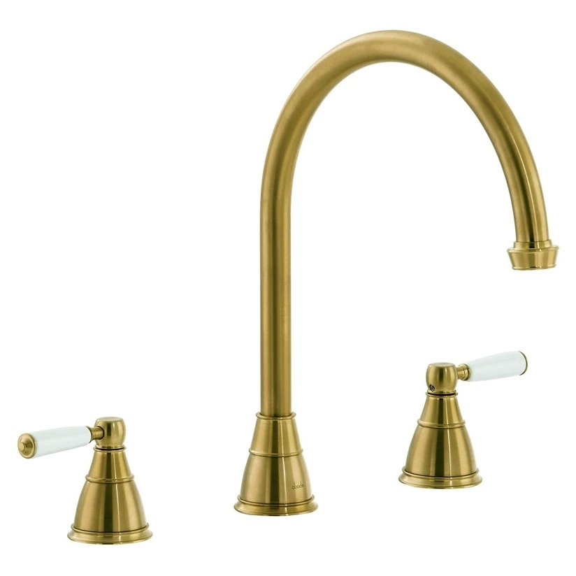 Abode Astbury 3 Part Kitchen Mixer Tap Forged Brass 3 Abode Astbury 3 Part Kitchen Mixer Tap Forged Brass