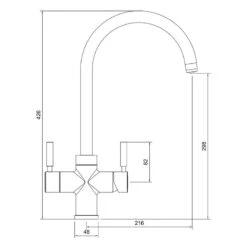 Abode Propure 4 IN 1 Swan Spout Kitchen Tap Matt Black -Deals Bathroom Store abode pt1152 5