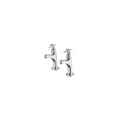 Armitage Shanks Sandringham 21 High Neck Pillar Taps Crosshead