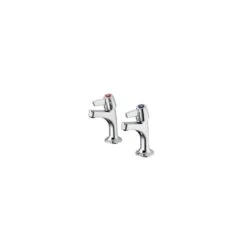 Armitage Shanks Sandringham 21 High Neck Pillar Taps Lever