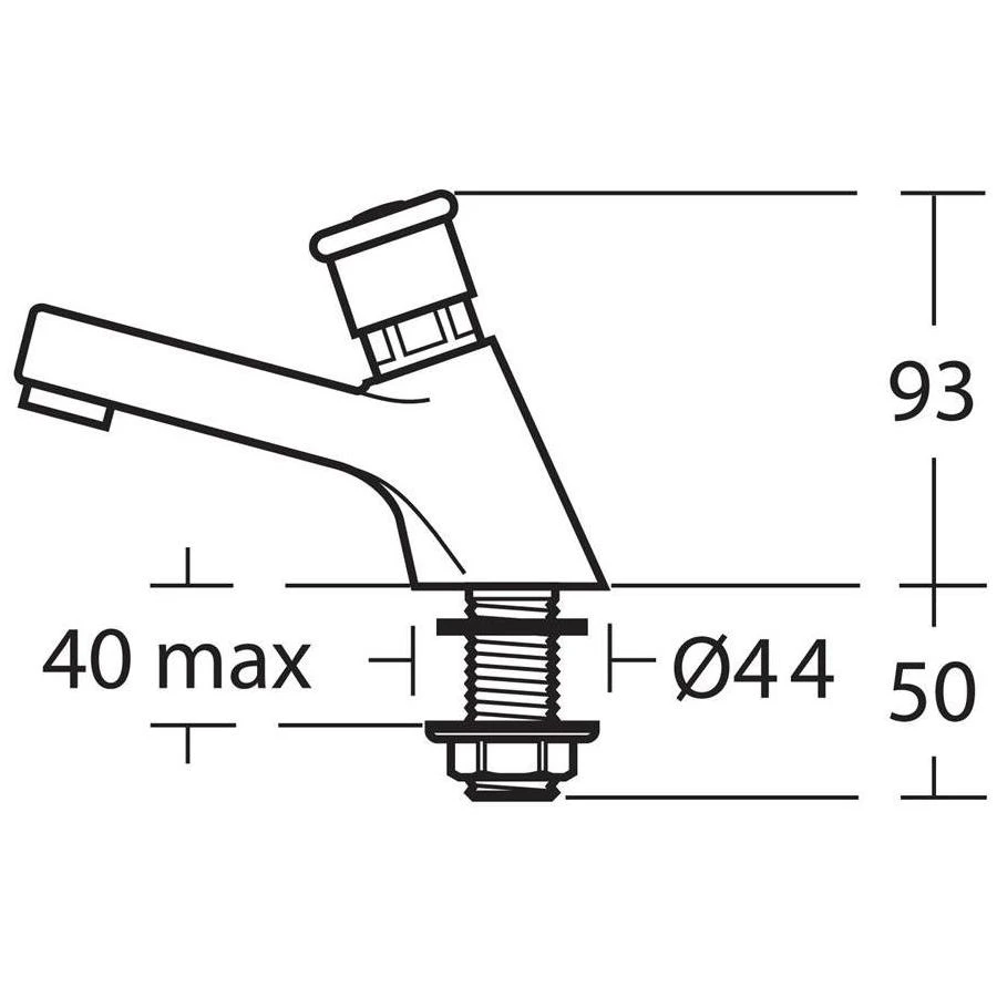 Armitage Shanks Sandringham 21 Self-Closing 1/2″ Taps S0672 4 Armitage Shanks Sandringham 21 Self-Closing 1/2″ Taps S0672 - Image 2