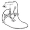 Bayswater White Bath Shower Mixer With Crosshead & Dome Collar 2 Bayswater White Bath Shower Mixer With Crosshead & Dome Collar -Deals Bathroom Store bayswater bayt204