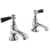 Bayswater Black Bath Taps With Lever & Hex Collar -Deals Bathroom Store bayswater bayt442