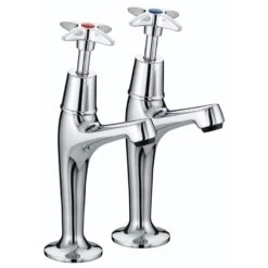 Bristan X Head High Neck Pillar Taps