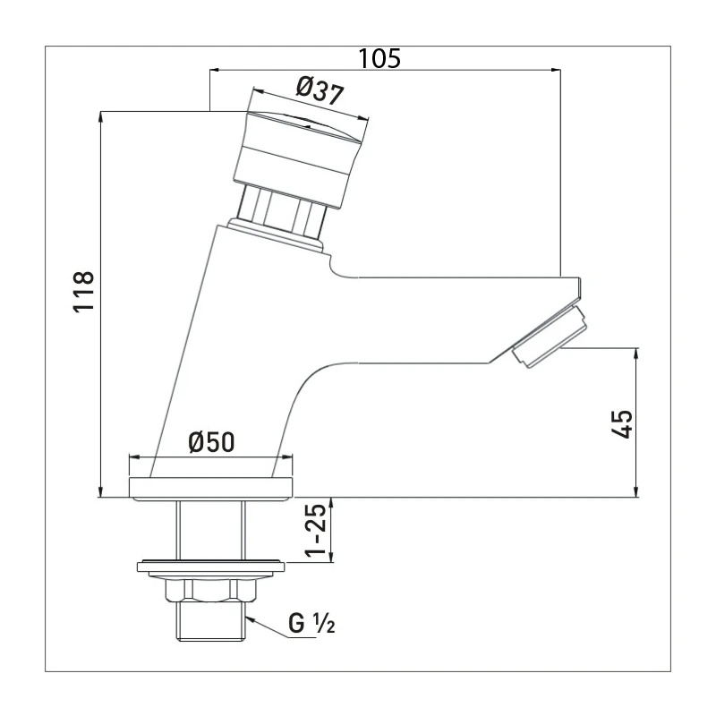 Bristan Single Luxury Soft Touch Timed Flow Basin Tap Chrome 4 Bristan Single Luxury Soft Touch Timed Flow Basin Tap Chrome - Image 2