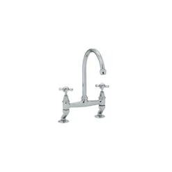 Clearwater Cottage Bridge Mixer With Swivel Spout Chrome