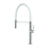 Clearwater Meridian Sink Mixer With Silicon Spout Brushed/White