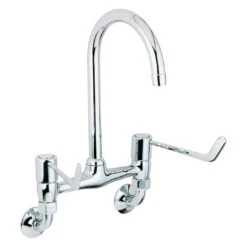 Deva Lever Wall Mounted Bridge Sink Mixer 6″ Levers