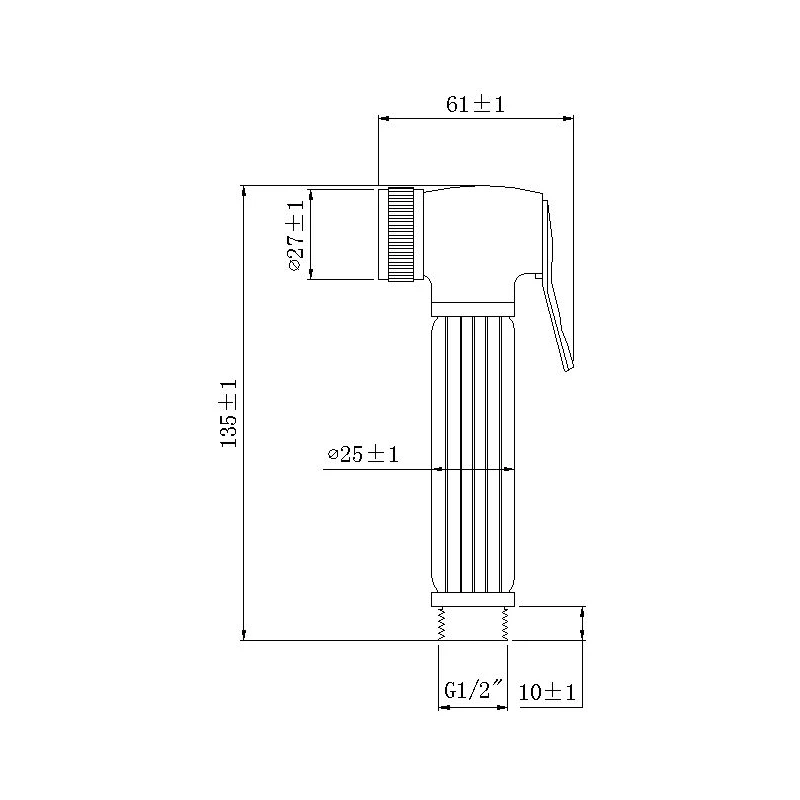 Deva Brass Shataf With Hose & Wall Bracket 4 Deva Brass Shataf With Hose & Wall Bracket - Image 2