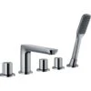 Flova Allore 5-Piece Bath Shower Mixer With Handset & Hose -Deals Bathroom Store flova al5hbsm
