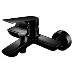 Frontline Aquaflow Sleek Wall Mounted Bath Shower Mixer Matt Black