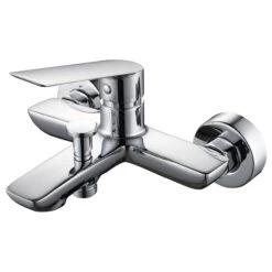 Frontline Aquaflow Sleek Wall Mounted Bath Shower Mixer Chrome