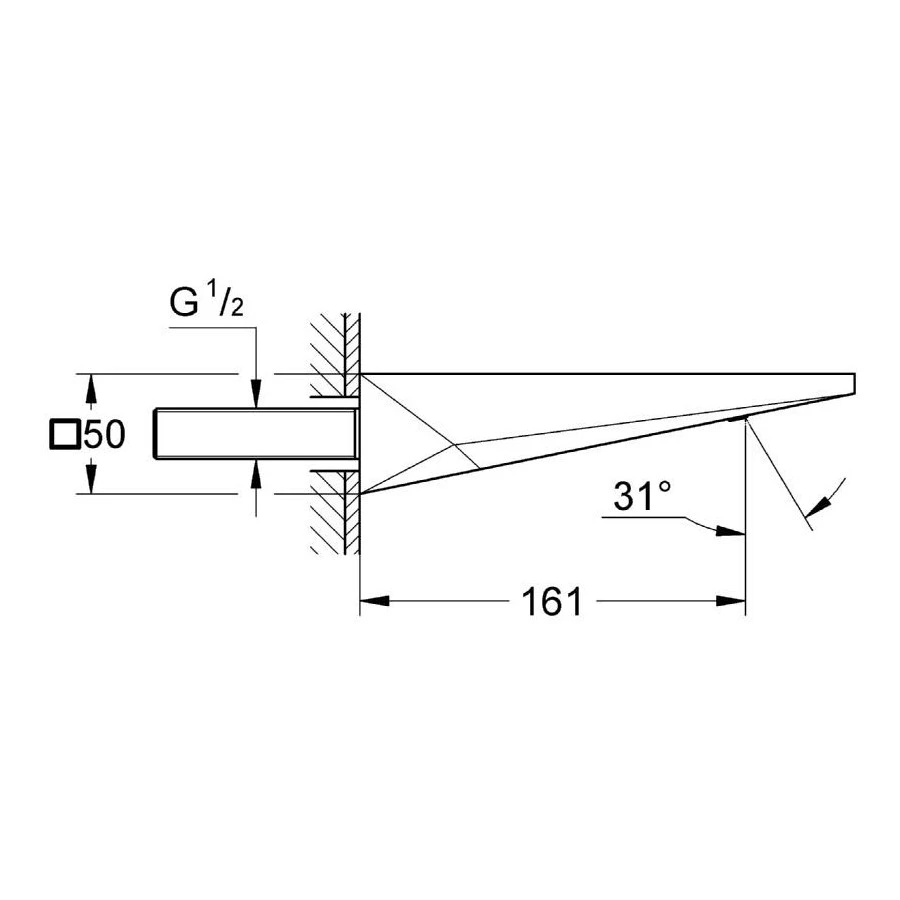 Grohe Allure Brilliant Wall Mounted Bath Spout 13299 4 Grohe Allure Brilliant Wall Mounted Bath Spout 13299 - Image 2