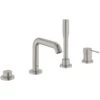 Grohe Essence 4-Hole Bath Combination 19578 Super Steel -Deals Bathroom Store grohe 19578dc1