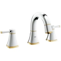 Grohe Grandera 3-Hole Basin Mixer 1/2″ Small 20417 Chrome/Gold