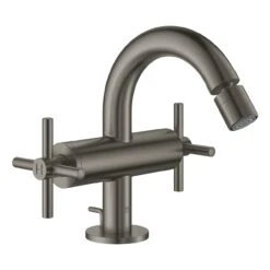Grohe Atrio Cross Handle Bidet Mixer M-Size 24027 Brushed Graphite