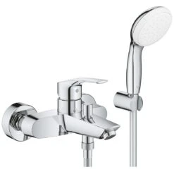 Grohe Eurosmart Wall Bath/Shower Mixer With Shower Set 33302