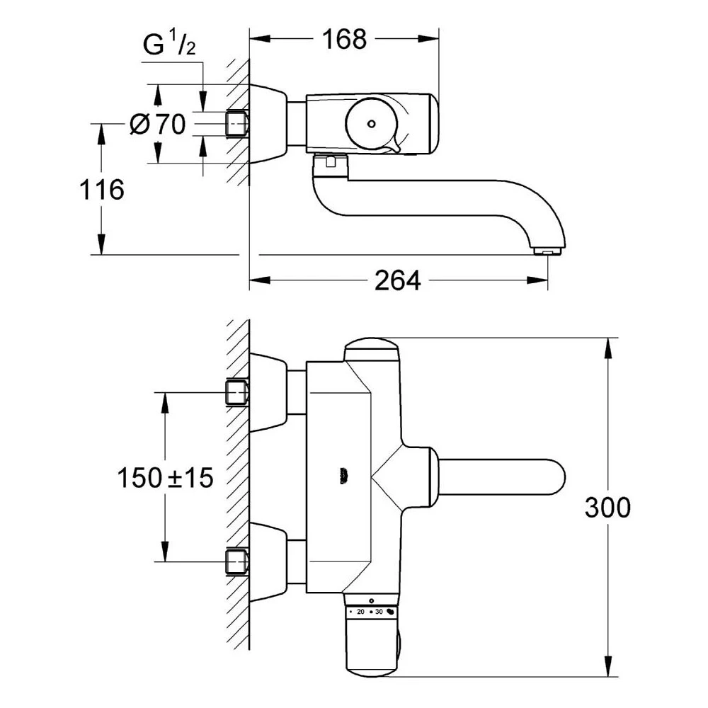 Grohe Europlus E Infrared Wash Basin Thermostat 1/2″ 36239 4 Grohe Europlus E Infrared Wash Basin Thermostat 1/2″ 36239 - Image 2