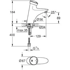 Grohe Eurodisc SE Self-Closing Basin Tap 36249 -Deals Bathroom Store grohe 36249000 2