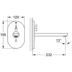 Grohe Eurosmart Cosmopolitan E Infra-Red Basin Tap With Mixing, Mains -Deals Bathroom Store grohe 36376000 2