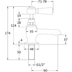 Hudson Reed White Topaz Lever Basin Taps Hex -Deals Bathroom Store hudson reed bc301hl 2