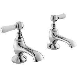 Hudson Reed White Topaz Lever Bath Taps Hex