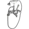 Hudson Reed White Topaz Crosshead Wall Bath Shower Mixer Dome -Deals Bathroom Store hudson reed bc304dxwm