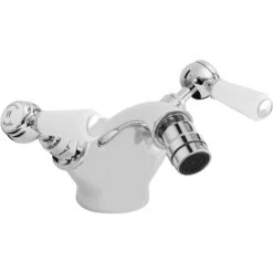 Hudson Reed White Topaz Lever Bidet Tap Hex