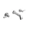 Hudson Reed Topaz Lever Dome Wall Basin Mixer Tap Chrome/White -Deals Bathroom Store hudson reed bc317dl