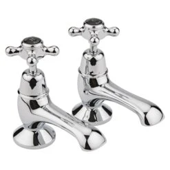 Hudson Reed Black Topaz Crosshead Bath Taps