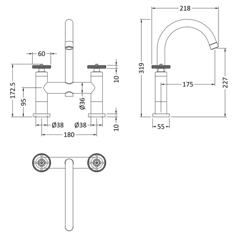 Hudson Reed Revolution Bath Filler Tap 4 Hudson Reed Revolution Bath Filler Tap - Image 2
