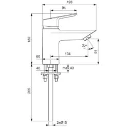 Ideal Standard Tesi One Hole Bath Filler B1956 Chrome -Deals Bathroom Store ideal standard b1956aa 3