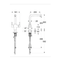 InSinkErator 3N1 L Shape Tap, Neo Tank & Filter Pack Velvet Black -Deals Bathroom Store insinkerator ais231 5