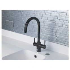 InSinkErator 4N1 J Shape Tap, Neo Tank & Filter Pack Velvet Black -Deals Bathroom Store insinkerator ais833 4