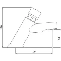 Inta Contempary Non Concussive Basin Taps (Pair) -Deals Bathroom Store inta nc162cp 2 a