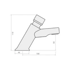 Inta Non Concussive Adjustable Time Anti Block Basin Tap (Single) -Deals Bathroom Store inta nc177cps 3