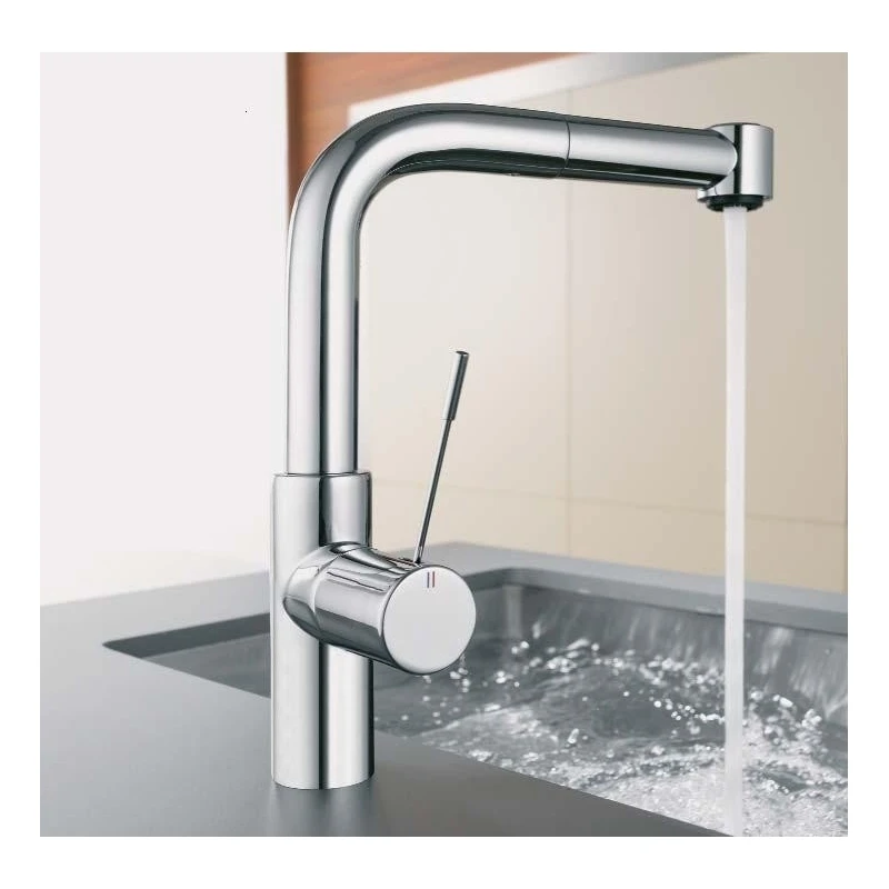 KWC Ono Mono Sink Mixer With Pull-Out Spray Chrome 3 KWC Ono Mono Sink Mixer With Pull-Out Spray Chrome