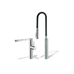 KWC Ono Highflex 2 Hole Sink Mixer With Flexible Spray Chrome