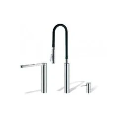 KWC Ono Highflex 3 Hole Sink Mixer With Flexible Spray Chrome