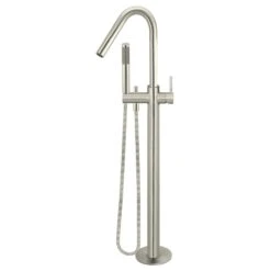 Meir Round Freestanding Bath Spout & Hand Shower PVD Brushed Nickel