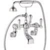Perrin & Rowe Georgian Lever Wall Bath Shower Mixer Pewter -Deals Bathroom Store perrin rowe 3006pf