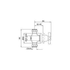 Perrin & Rowe Contemporary Single 1/2″ Wall Valve, Cross -Deals Bathroom Store perrin rowe 3037cp 2
