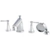 Perrin & Rowe Deco 4 Hole Bath Shower Mixer, Lever -Deals Bathroom Store perrin rowe 3148cp