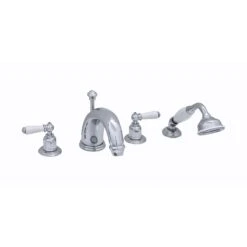 Perrin & Rowe 10″ 4 Hole Lever Bath Set & Handshower Gold