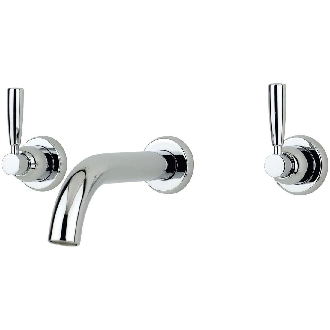 Perrin & Rowe Contemporary Lever 3 Hole Wall Bath Set Nickel 3 Perrin & Rowe Contemporary Lever 3 Hole Wall Bath Set Nickel