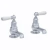 Perrin & Rowe Pair Of Bath Pillar Taps With Lever Handles Chrome -Deals Bathroom Store perrin rowe 3455cp