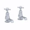 Perrin & Rowe Pair Of Bath Taps With Crosshead Handles Pewter -Deals Bathroom Store perrin rowe 3456pf